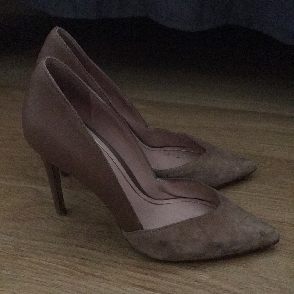 ENZO ANGIOLONI suede and leather heels